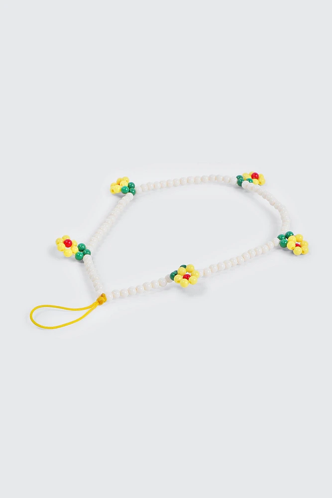 Ardene Daisy Phone Charm in Yellow
