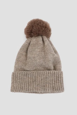 Ardene Soft Beanie with Pompom in | Polyester