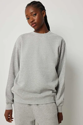 Ardene Solid Crew Neck Sweatshirt in | Size | Polyester/Cotton | Eco-Conscious