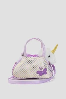 Ardene Kids Mini Tote Bag with Stuffed Animal in | Polyester