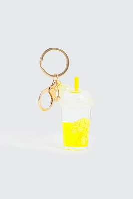 Ardene Lemonade Keychain in Yellow