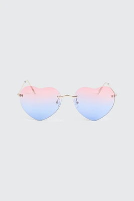 Ardene Heart Shaped Rimless Sunglasses
