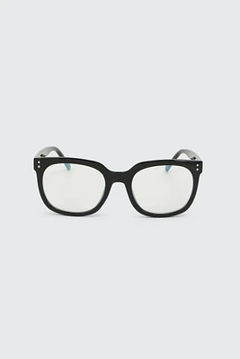 Ardene Blue Light Blocking Square Glasses in Black