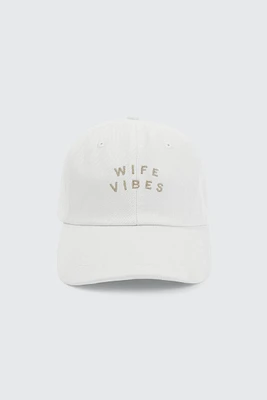 Ardene Wife Vibes Cap in White | 100% Cotton