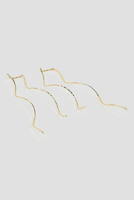 Ardene Twist Drop Earrings in Gold | Stainless Steel