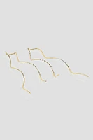 Ardene Twist Drop Earrings in Gold | Stainless Steel