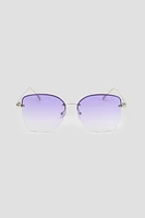 Ardene Purple Lense Oversized Square Sunglasses in Lilac