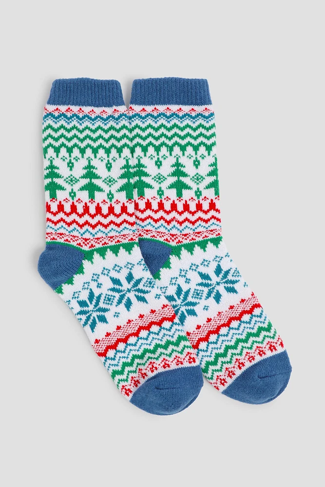 Ardene Fair Isle Boot Socks | Polyester/Spandex