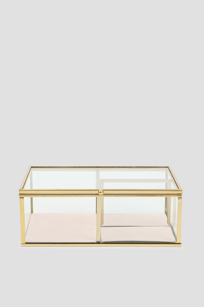 Ardene Acrylic Jewelry Box in Gold