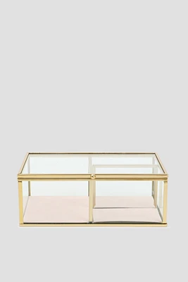 Ardene Acrylic Jewelry Box in Gold