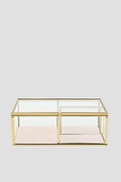 Ardene Acrylic Jewelry Box in Gold