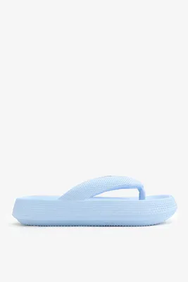 Ardene Soft Flip-Flops Sandals in Lt. Blue | Size | Rubber