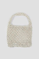 Ardene A.C.W. Crochet Bag in White | Polyester