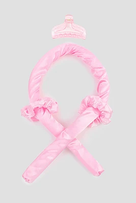 Ardene 4-Piece Hair Curler Set in Light Pink