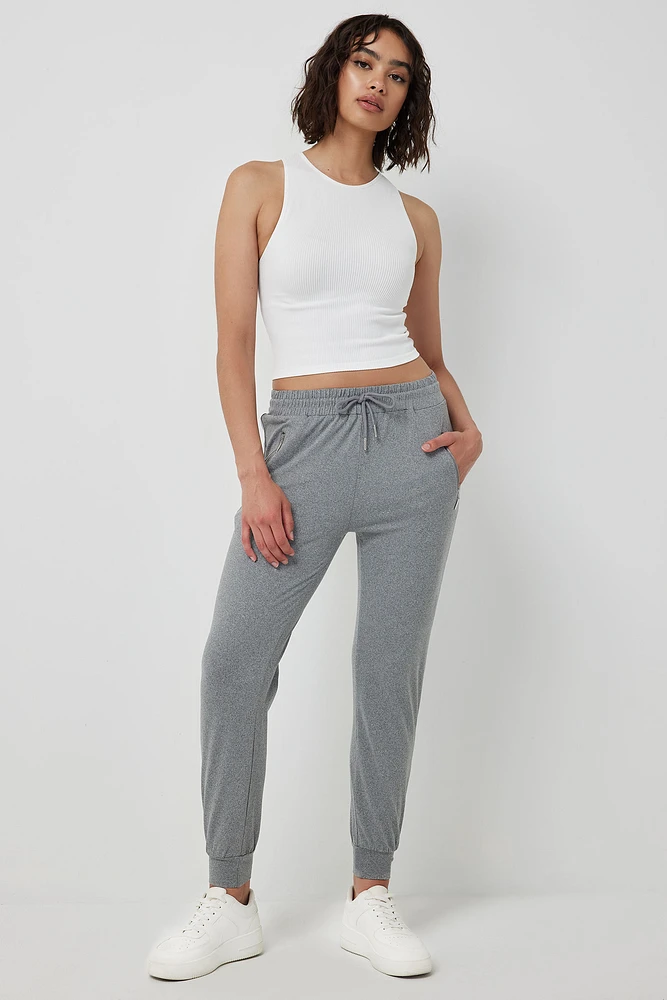 Ardene Super Soft Sweatpants with Zip Pockets in Grey | Size | Polyester/Spandex