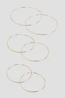 Ardene 3-Pack of Hoop Earrings in Gold | Stainless Steel