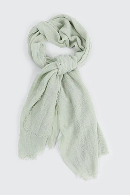 Ardene Textured Lightweight Scarf in Sage | Polyester