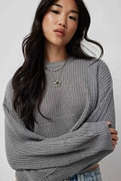 Ardene Boxy Crop Sweater in | Size Small | 100% Acrylic
