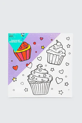 Ardene Kids Cupcake Art Set in Medium Purple