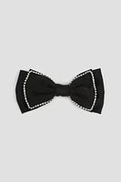 Ardene Embellished Bow Barette in Black