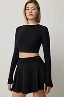 Ardene Skater Skirt in Black | Size | Polyester/Spandex/Elastane