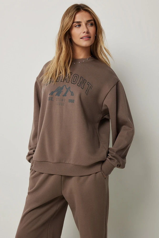 Ardene Destination Sweatshirt in | Size | Polyester/Cotton | Fleece-Lined