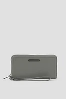 Ardene Accordion Wallet in Grey | Faux Leather/Polyester