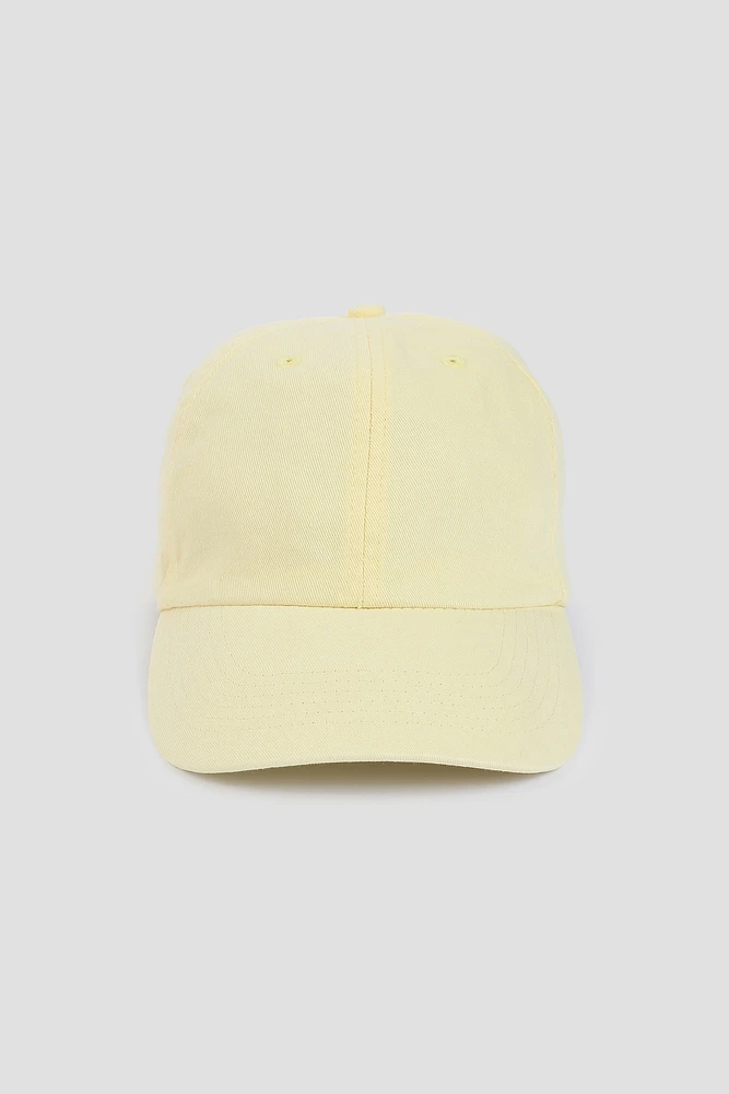 Ardene Light Yellow Cap | 100% Cotton