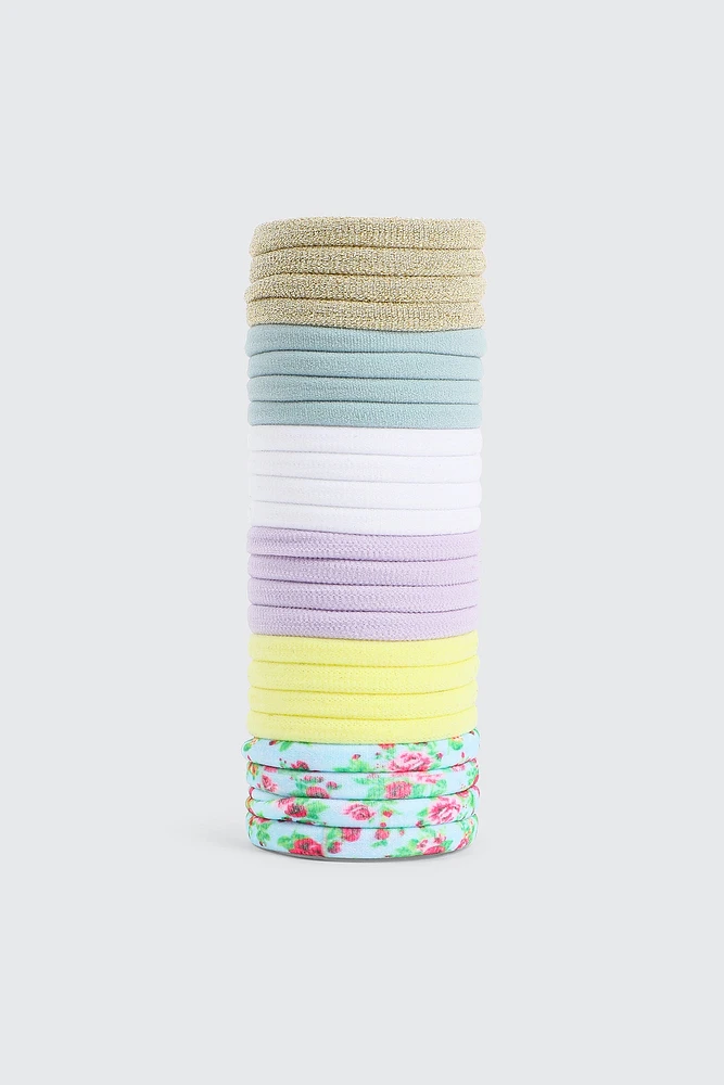 Ardene Kids 24-Pack Colorful Hair Ties