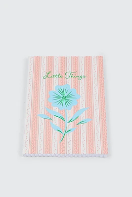 Ardene Floral Little Things Notebook in Light Pink