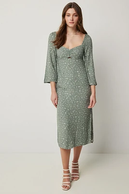 Ardene Floral Sweetheart Midi Dress in | Size