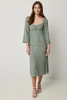 Ardene Floral Sweetheart Midi Dress in | Size
