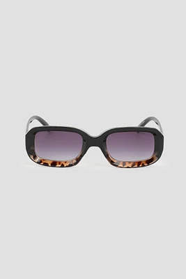 Ardene Rectangular Toirtoiseshell Sunglasses in Black