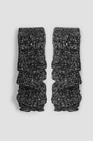 Ardene Leg Warmers with Buttons in Dark Grey | 100% Acrylic