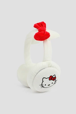 Ardene Kids Hello Kitty Earmuffs in White