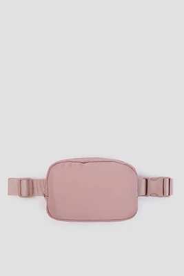 Ardene Nylon Fanny Pack in Light Pink | 100% Recycled Polyester/Nylon | Eco-Conscious