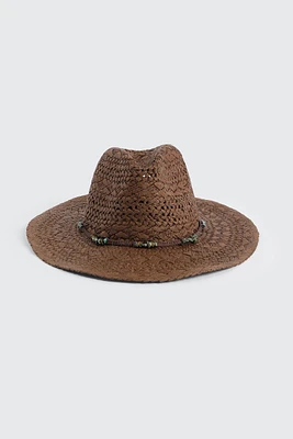 Ardene Western Inspired Straw Hat in Brown