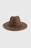 Ardene Western Inspired Straw Hat in Brown