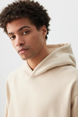Ardene Man Solid Hoodie For Men in Beige | Size | Polyester/Cotton | Fleece-Lined