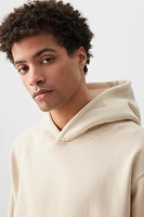 Ardene Man Solid Hoodie For Men in Beige | Size | Polyester/Cotton | Fleece-Lined