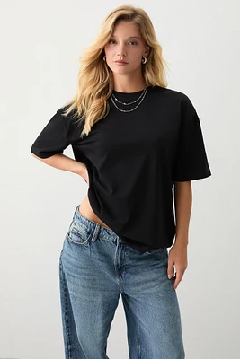 Ardene Basic Oversized T-Shirt in | Size | Cotton/Elastane | Eco-Conscious