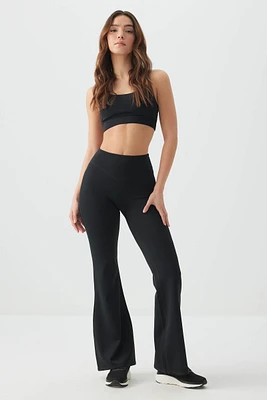 Ardene V Waistband Flare Leggings in | Size | Nylon/Spandex | Eco-Conscious