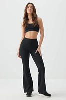 Ardene V Waistband Flare Leggings in | Size | Nylon/Spandex | Eco-Conscious