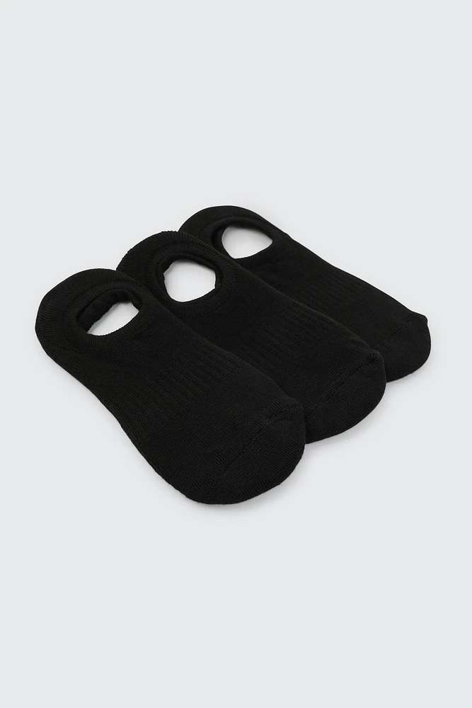 Ardene 3-Pack Shoe Liners in Black | Polyester/Spandex