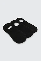 Ardene 3-Pack Shoe Liners in Black | Polyester/Spandex