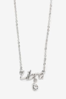 Ardene Zodiac Charm Chain Necklace in Silver