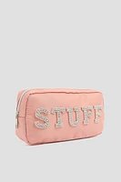 Ardene Stuff Makeup Bag in Light Pink | Polyester/Nylon