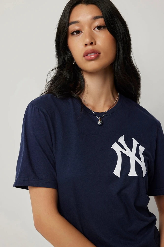 Ardene Yankees T-Shirt in Dark Blue | Size | 100% Cotton