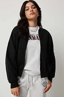 Ardene Washed Fleece-Lined Bomber in | Size | Polyester/Cotton