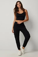 Ardene Cargo Sweatpants in | Size | Polyester/Cotton | Fleece-Lined